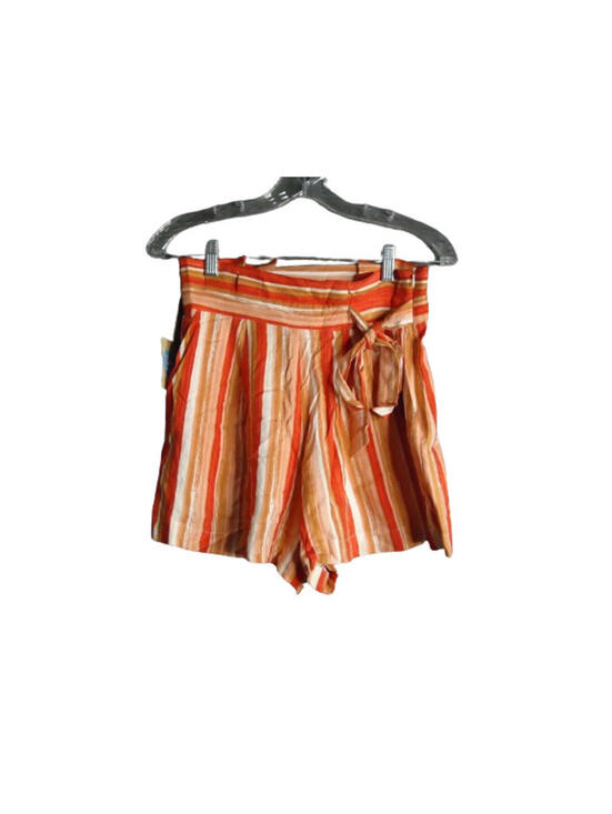 Forever 21 Pants - Forever 21 Woven Red Sahara Collection Shorts w/ Belt Red Taupe Stripe Size Sm